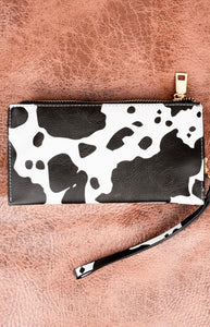 Black and White Cowprint wallet