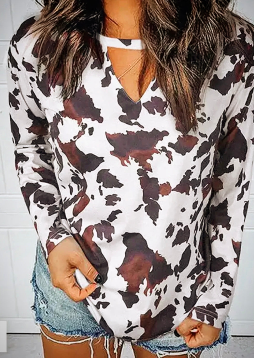 Full Cow Print Long Sleeve