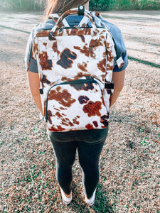 Cow Print Back Pack/diaper bag