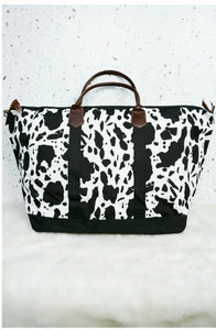 Black Spotted Cow Large Weekender