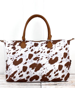 Get Mooving Brown Spotted Weekend Bag