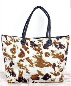 Large Cow print purse